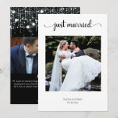 Zwart-wit Lights Foto Bruiloft Aankondiging (Voorkant / Achterkant)