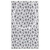 Zwart-wit lijnen klein cadeauzakje (Achterkant)