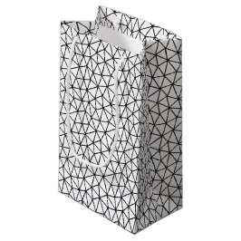 Zwart-wit lijnen klein cadeauzakje