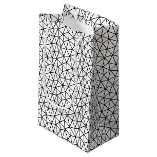 Zwart-wit lijnen klein cadeauzakje