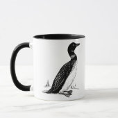 Zwart-wit Lijntekening Loon Mok (Links)