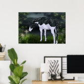 Zwart-wit Lijst Overo Paint Horse Poster (Thuiskantoor)