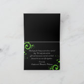 Zwart/Wit/Limegroene Vetgedrukte Draaiing Bedankt (Binnen)