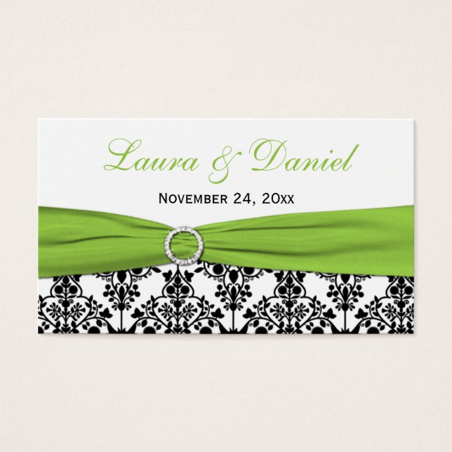 Zwart, wit, Limoen-donkerbruin Visitekaartjes (Voorkant)