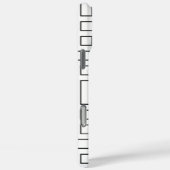 Zwart-wit Lineair Blok Patroon - Wit Case-Mate iPhone Case (Achterkant / Rechts)