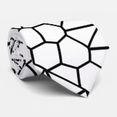 Zwart-wit lineair geometrisch halsstropdas stropdas (Opgerold)