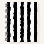 Zwart & Wit Linkshandige School Gepersonaliseerde Notitieboek (Voorkant)