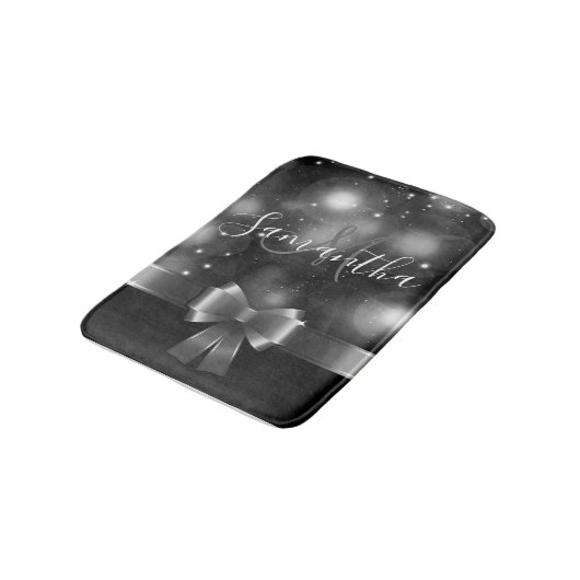 Zwart-wit lint badmat (Gekanteld)