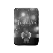 Zwart-wit lint badmat (Voorkant Verticaal)