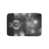 Zwart-wit lint badmat (Voorkant)