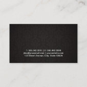 Zwart wit lint/blauw Damask Visitekaartje (Achterkant)