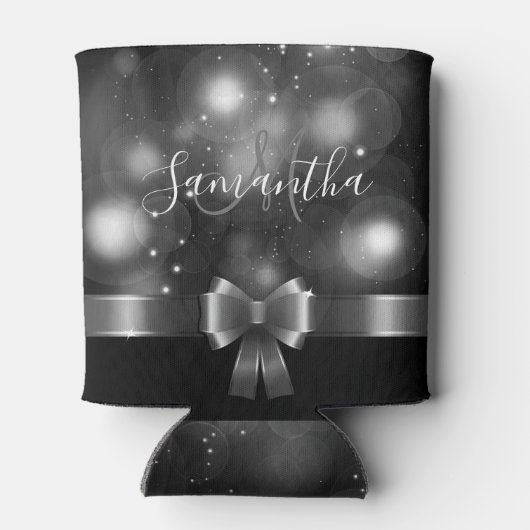 Zwart-wit lint blikjeskoeler (Achterkant)