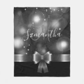 Zwart-wit lint fleece deken (Voorkant)