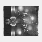 Zwart-wit lint fleece deken (Voorkant (Horizontaal))