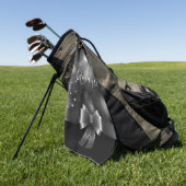 Zwart-wit lint golfhanddoek (Groen)
