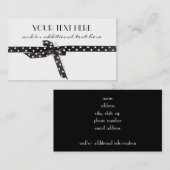 Zwart-wit lint visitekaartje (Voorkant / Achterkant)