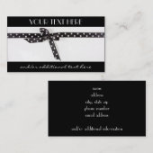 Zwart-wit lint visitekaartje (Voorkant / Achterkant)