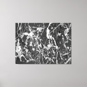 ZWART-WIT LIX - Actie schilderen -Abstract- Canvas Afdruk (Voorkant)