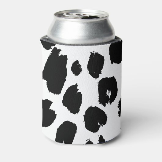 Zwart-wit Loepard Print Koelbox Blikjeskoeler (Blikje Achterkant)