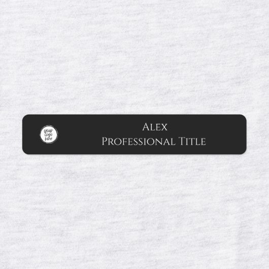 Zwart & wit Logo aangepaste bedrijfsnaam Labels (Design 1)