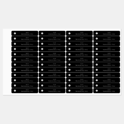 Zwart & wit Logo aangepaste bedrijfsnaam Labels (Vel)