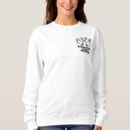 Zwart & Wit Logo(alleen voorzijde) Dames Sweatshir Trui (Voorkant)