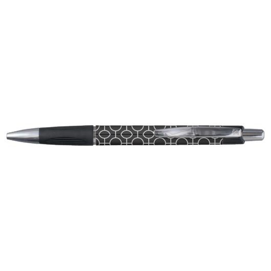 Zwart-wit Logo bedrijf elegant Pen (Achterkant)