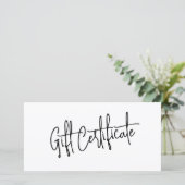 Zwart Wit Logo Cadeaubonnen (Staand voorkant)