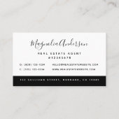 Zwart wit Logo — Estate Visitekaartje (Achterkant)