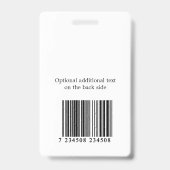 Zwart-wit logo foto ID badge (Achterkant)