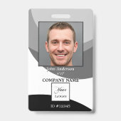 Zwart-wit logo foto ID badge (Voorzijde)