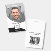 Zwart-wit Logo Foto ID-badge Badge (Voor- en achterkant)