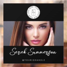 Zwart Wit Logo Foto Make-up Studio Raamsticker