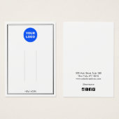 Zwart wit, Logo-haarklemscherm toevoegen Visitekaartje (Voorkant /achterkant)