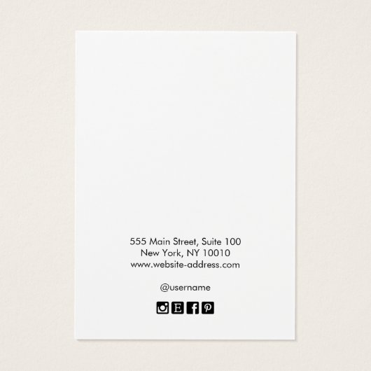 Zwart wit, Logo-haarklemscherm toevoegen Visitekaartje (Achterkant)