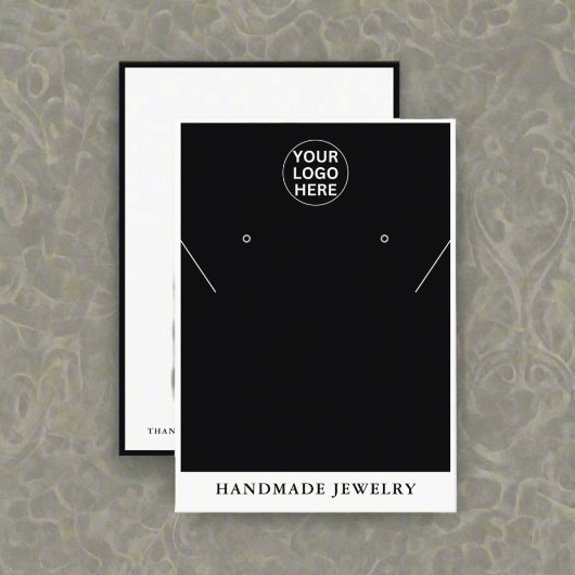 Zwart & Wit logo L Oorbellen Ketting Sieraden Contactkaartje
