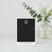 Zwart & Wit logo L Oorbellen Ketting Sieraden Contactkaartje (Staand voorkant)