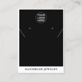 Zwart & Wit logo L Oorbellen Ketting Sieraden Contactkaartje (Voorkant)