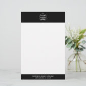 Zwart & Wit Logo L Promotie Bedrijfsmerk Briefpapier (Staand voorkant)