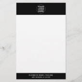 Zwart & Wit Logo L Promotie Bedrijfsmerk Briefpapier (Voorkant)