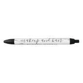 Zwart wit logo minimalistische make-up naam zwarte inkt pen (Voorkant)