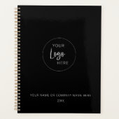 Zwart-wit Logo minimalistische zaken Planner (Voorkant)