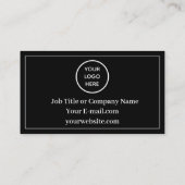 Zwart Wit Logo Modern Business Beloning Punch Klantenkaartje (Achterkant)