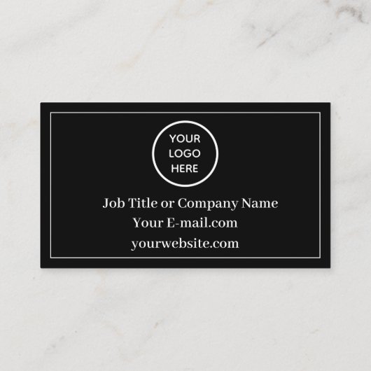 Zwart Wit Logo Modern Business Beloning Punch Klantenkaartje (Achterkant)