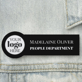 Zwart-wit Logo Personeelszaken Naamplaatje