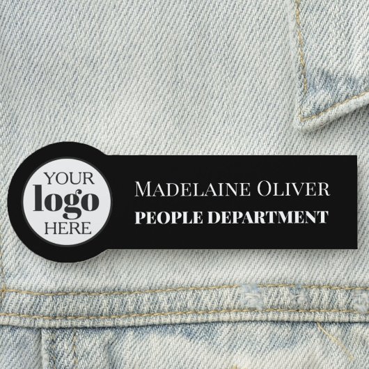 Zwart-wit Logo Personeelszaken Naamplaatje