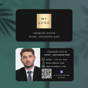 Zwart wit logo QR code foto facebook icoon Visitekaartje