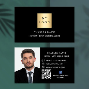 Zwart wit logo QR code foto facebook premium Visitekaartje