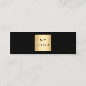 Zwart-wit logo QR-code Mini Visitekaartje (Voorkant)