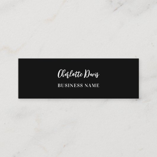 Zwart-wit logo QR-code Mini Visitekaartje (Voorkant)